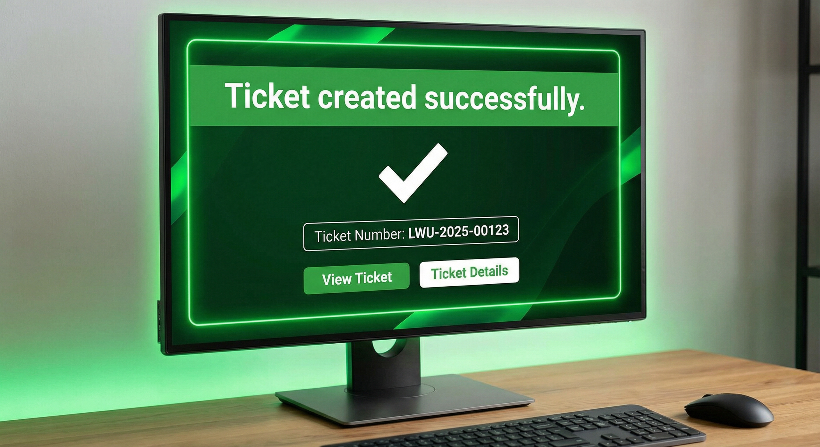 Passo 5 - Ticket criado com sucesso